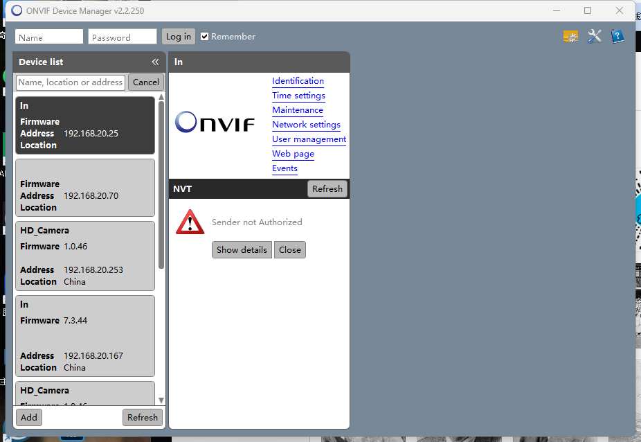 ONVIF Device Manager v2.2 onvif协议内网检测