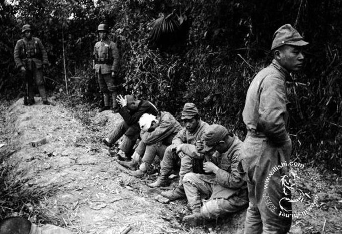 战争中被俘虏的日本士兵