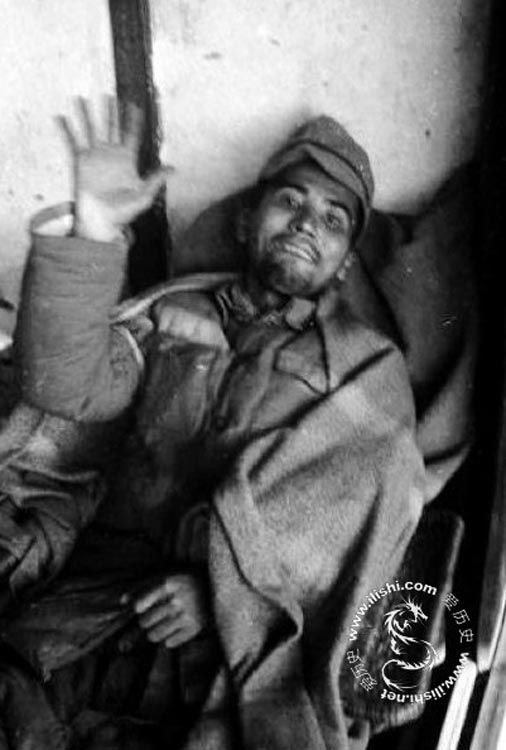 战争中被俘虏的日本士兵