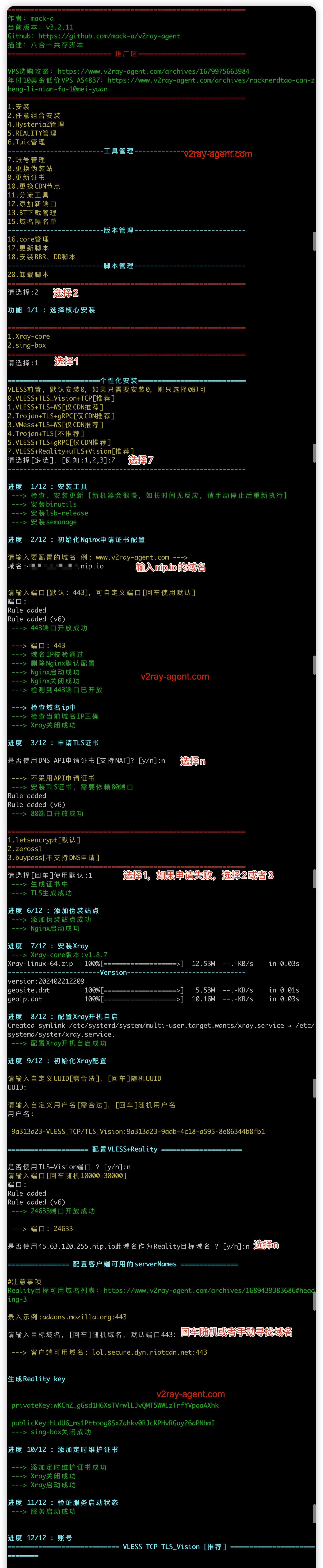 Xray-core/sing-box 一键脚本客户端使用教程