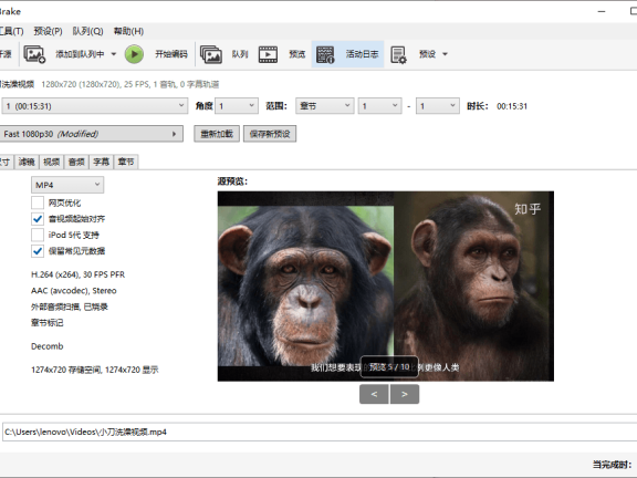HandBrake视频转换v1.7.2绿色版