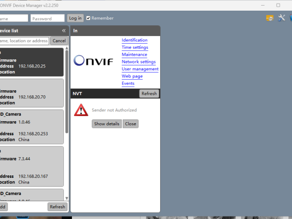 ONVIF Device Manager v2.2  onvif协议内网检测