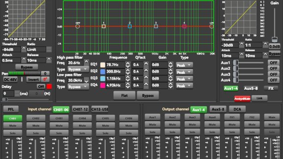 ITC调音台网口配置工具和PC控制软件