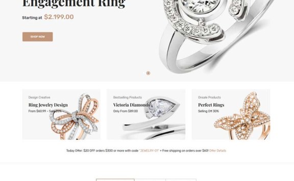 wordpress独立站珠宝首饰商城多语种跨境外贸商城响应式独立站网站源码wp模板主题源码